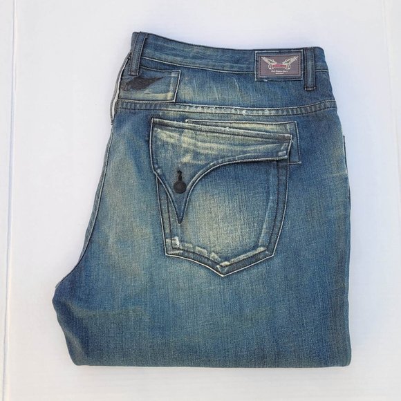 New Men's ROBIN'S JEAN sz 50 Long Flaps Straight Jeans